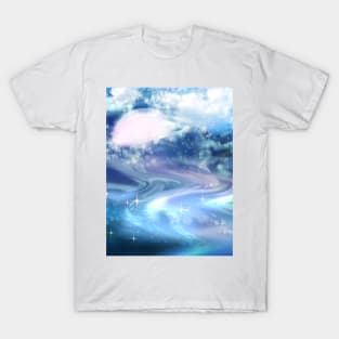 blue fantasy landscape T-Shirt